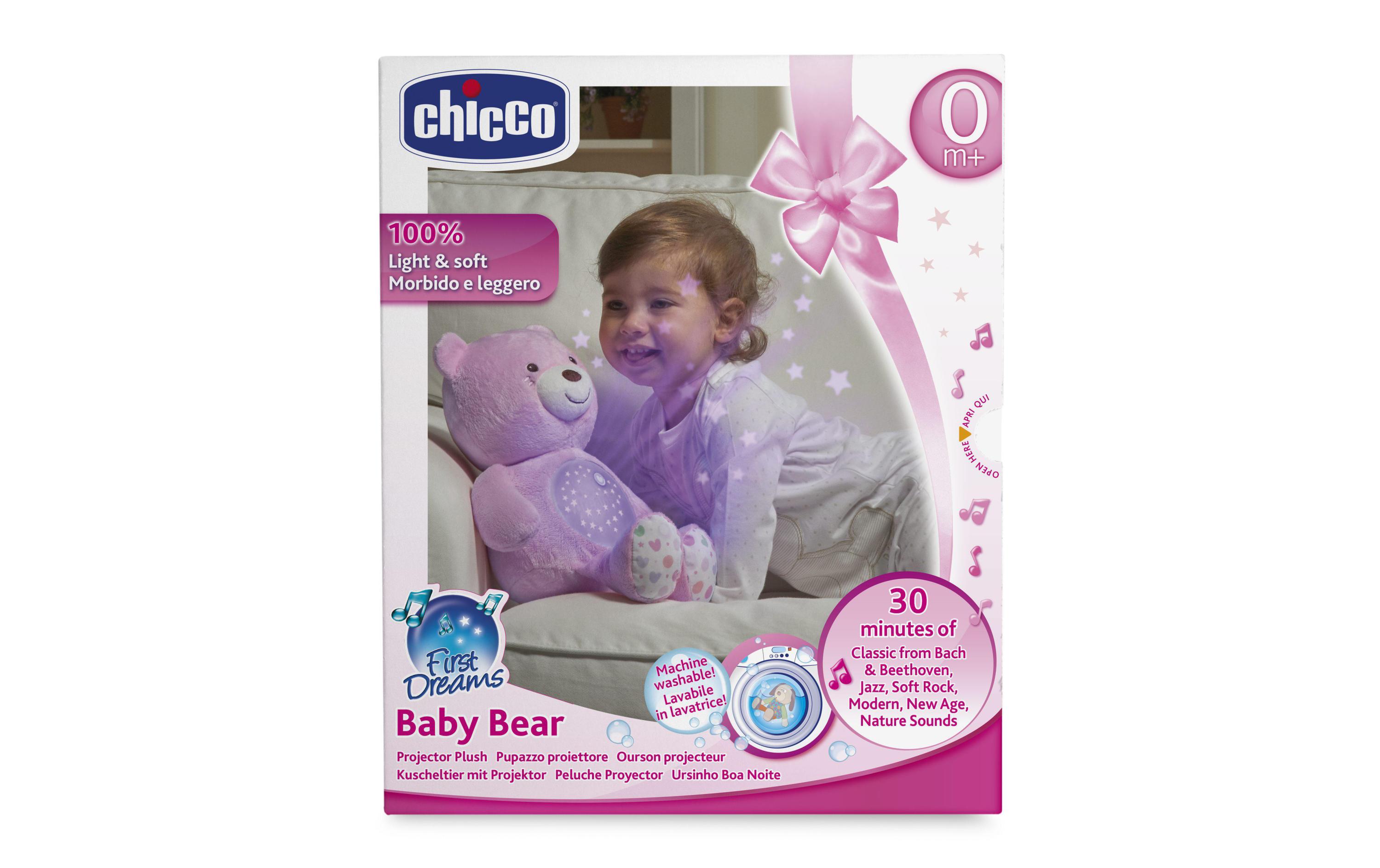 Projektor Plüsch-Bär mit Lichtprojektionen und Musik100% Kuschelweich mit Farbwechsel