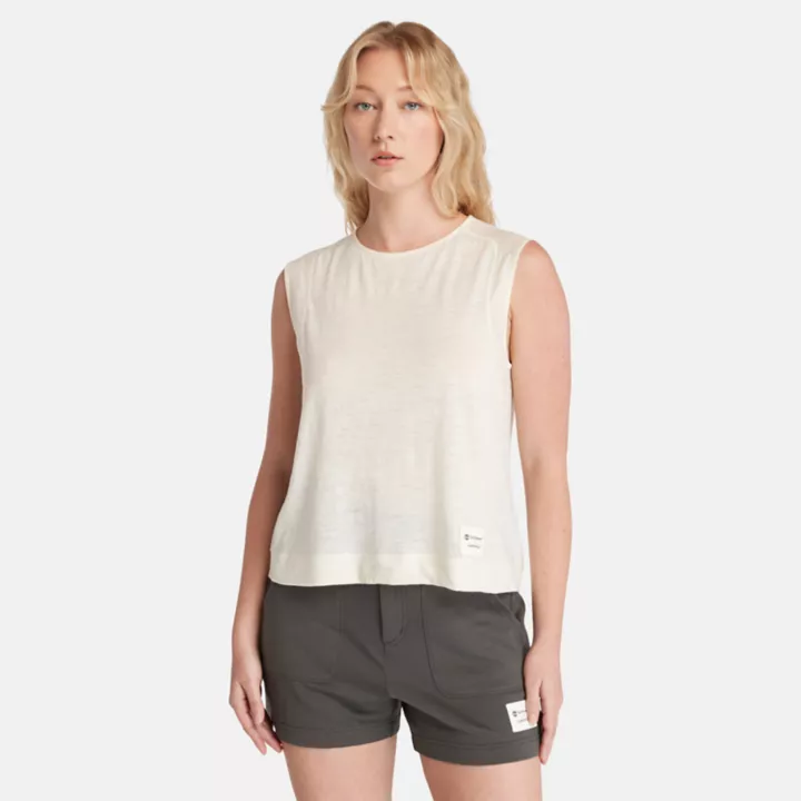 Haut sans manches Timberland x Icebreaker en laine mérinos pour femme en blanc
