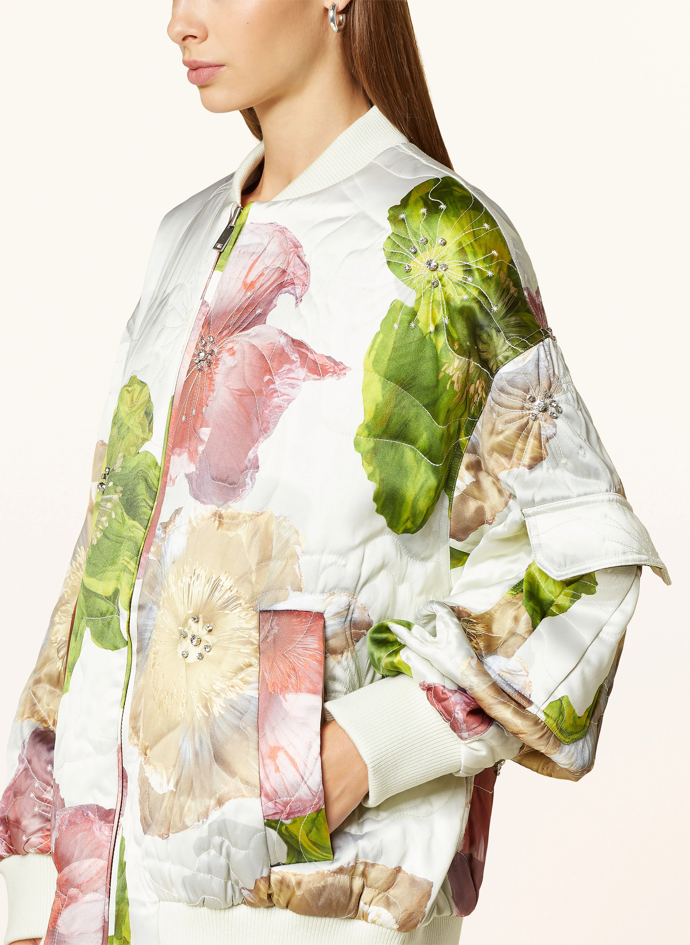 STINE GOYA Oversized-Blouson NOREA mit Schmucksteinen