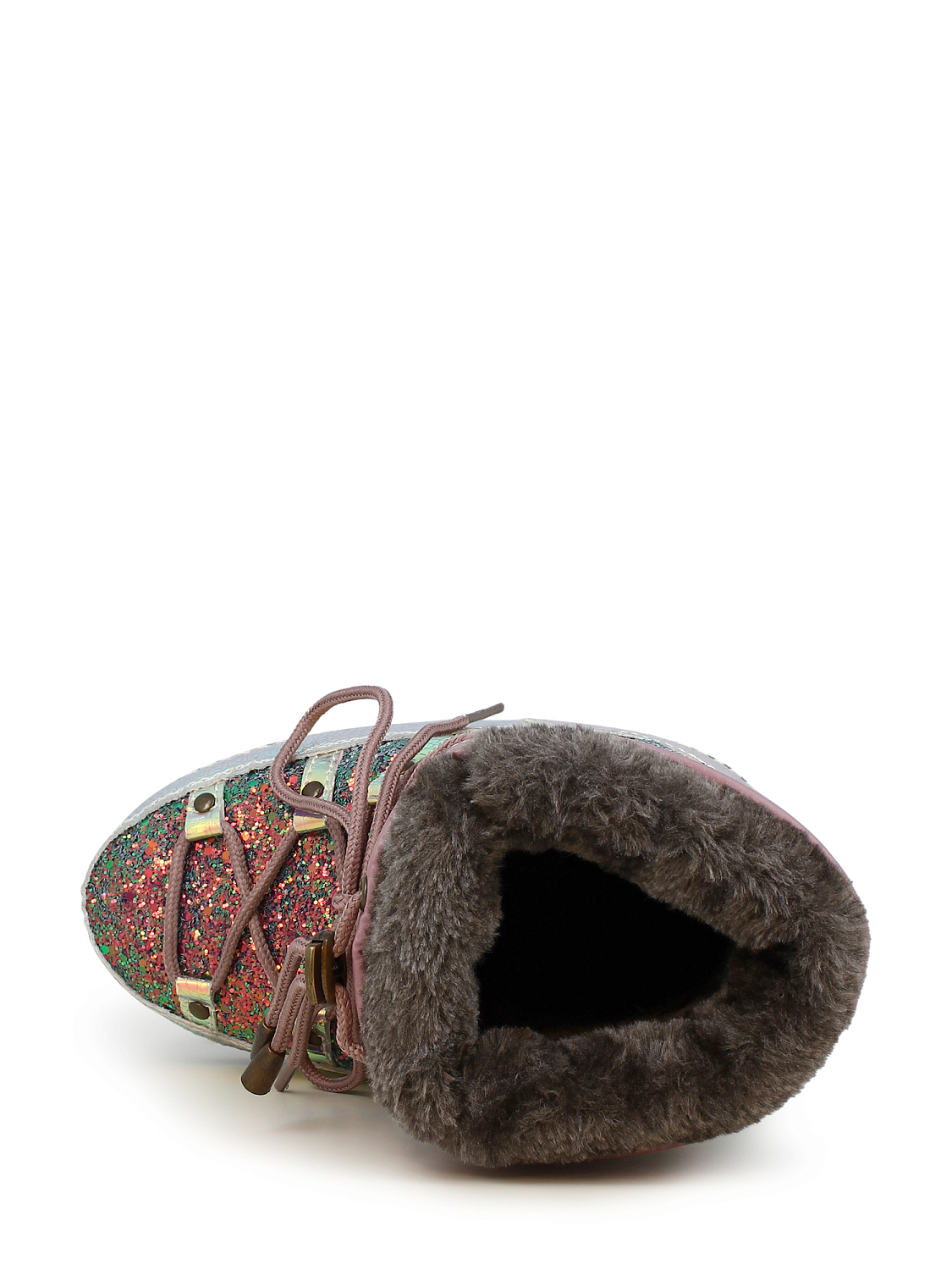 Mikk-Line Snow Boot Glitter Rose Brown
