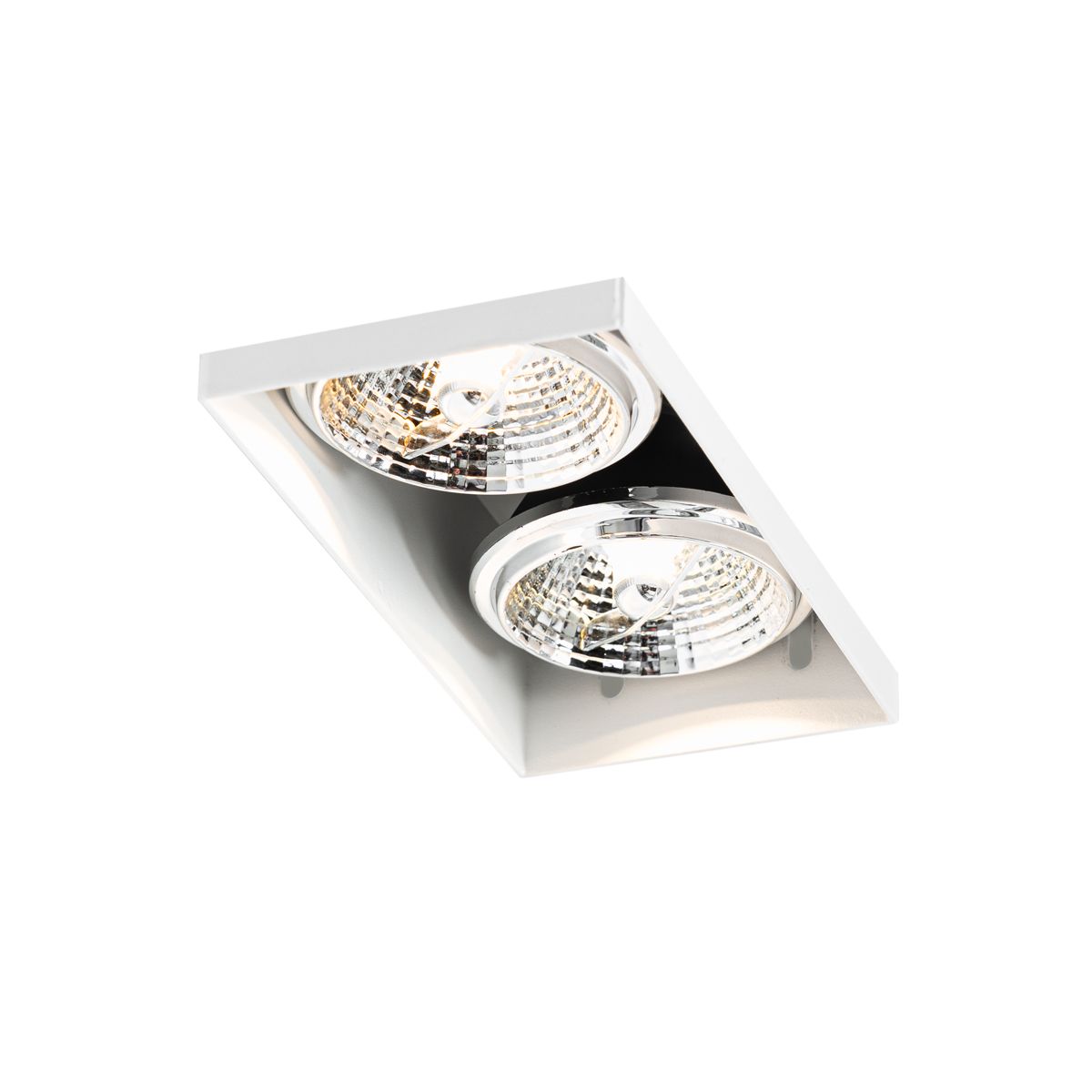 Set van 6 inbouwspots wit GU10 70mm 2-lichts trimless - Oneon