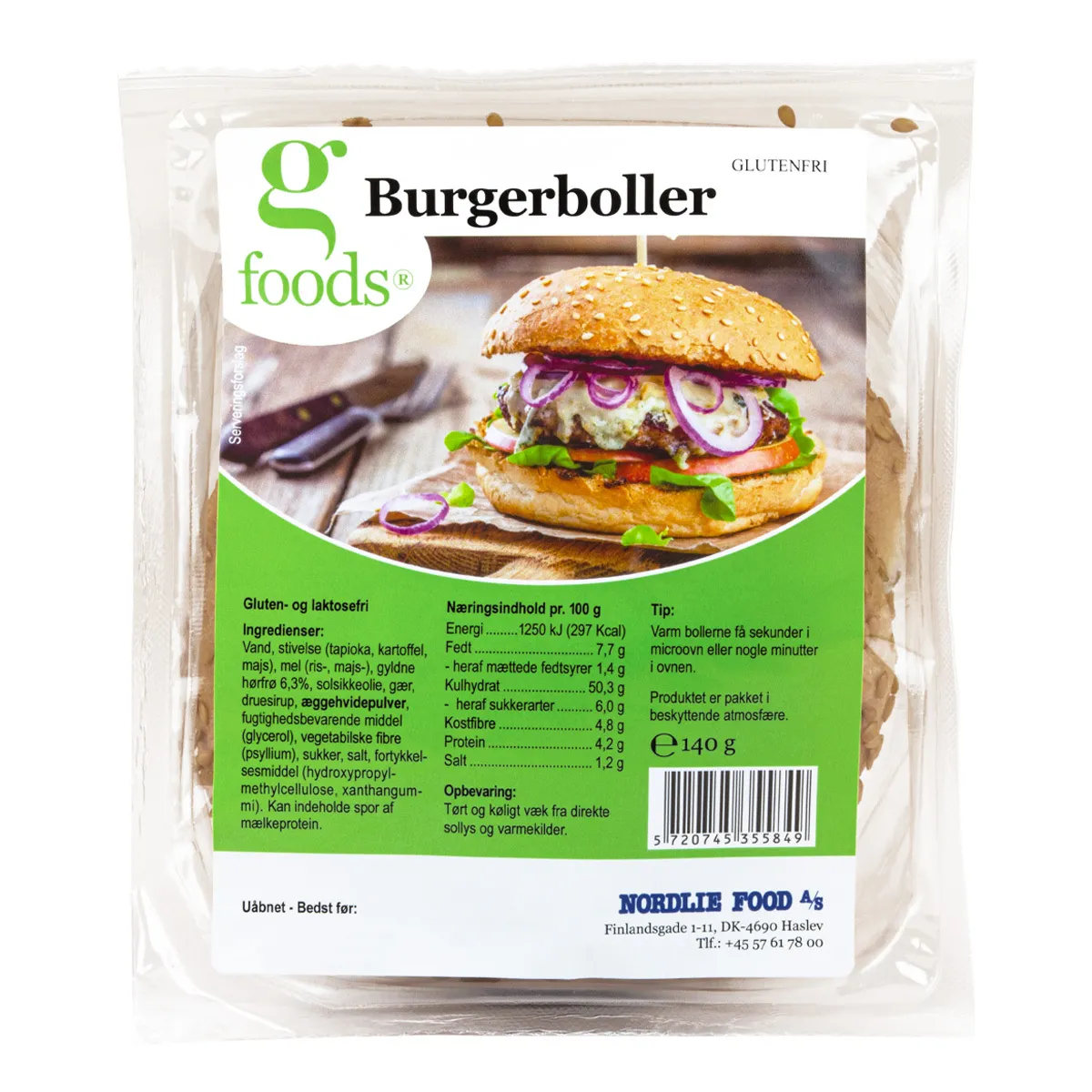 G-Foods Burgerboller - 2 stk