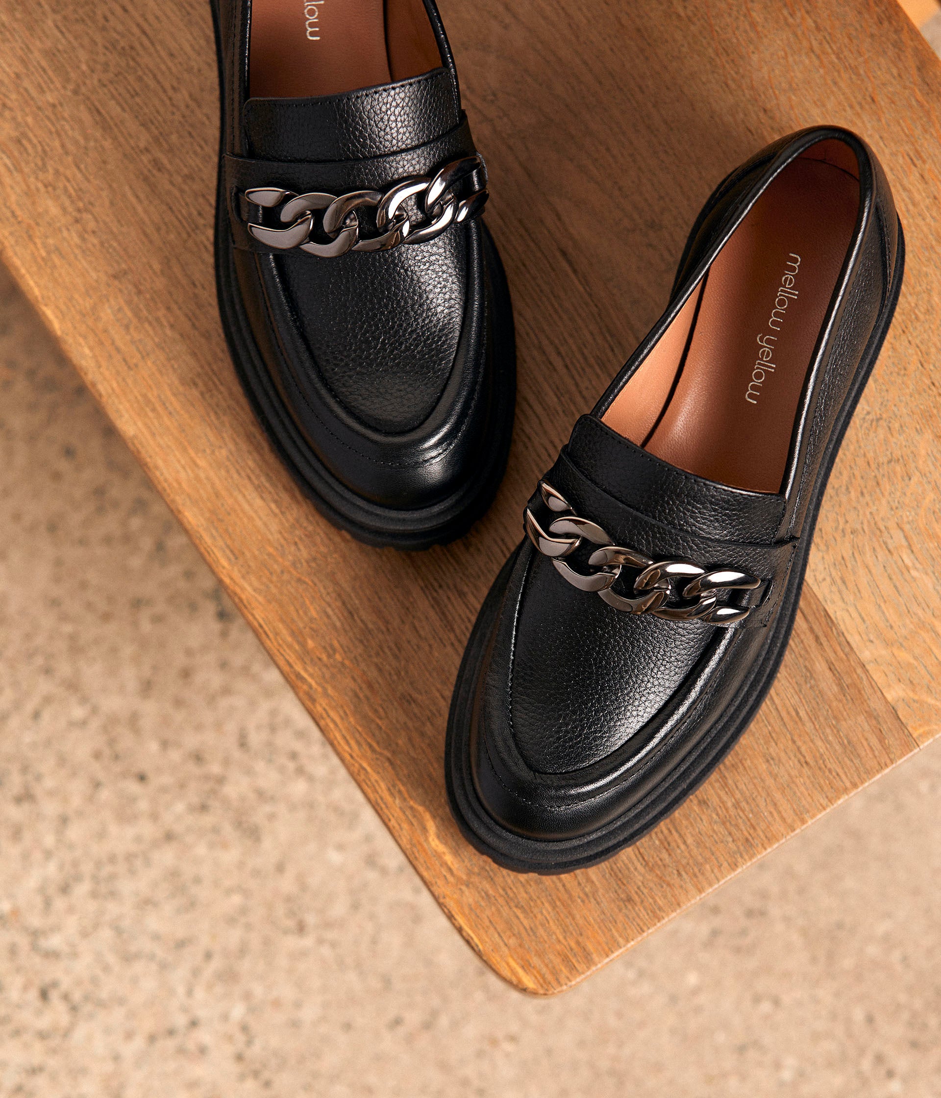 Mocassins cuir noir Xavier