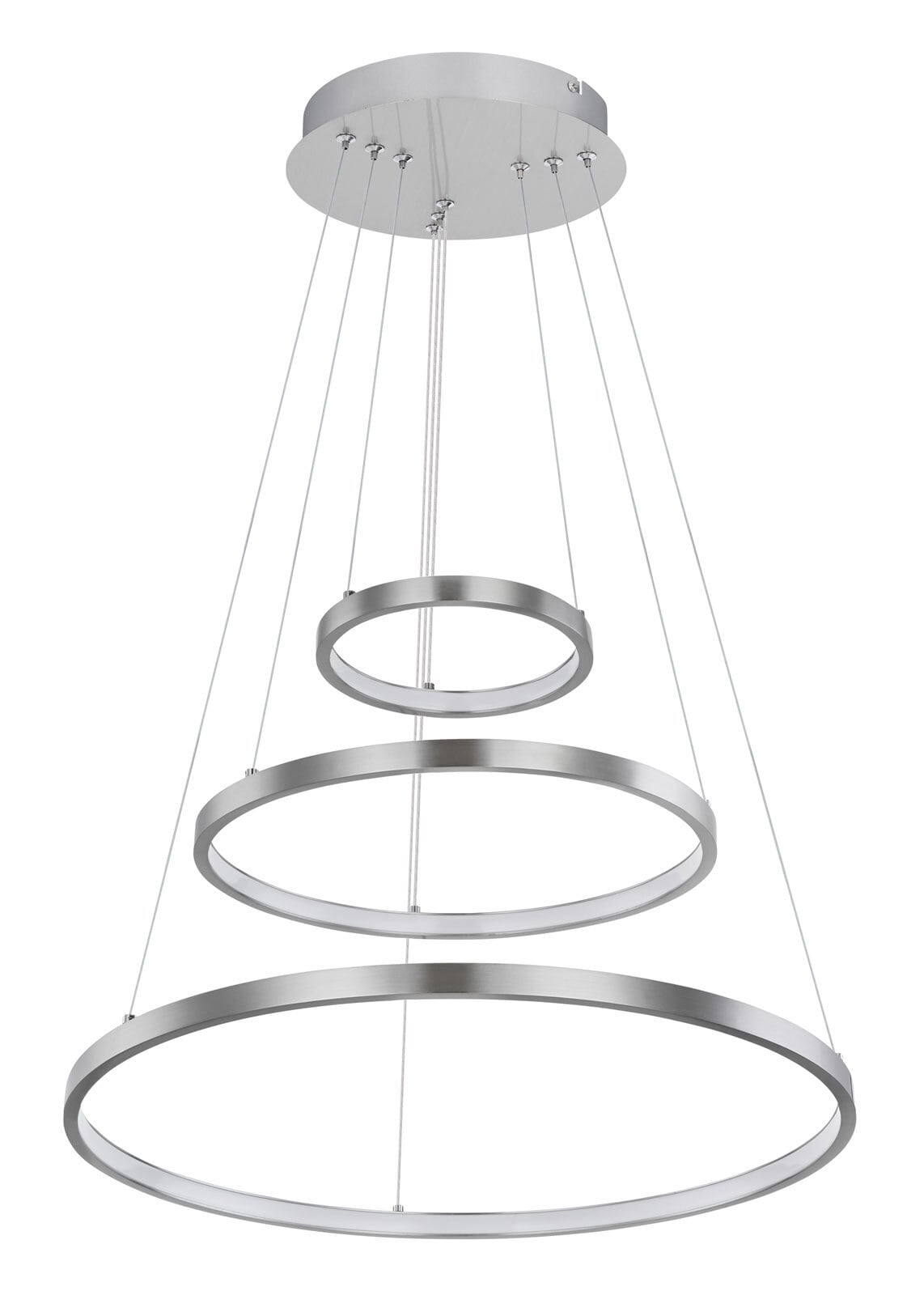 GLOBO LED Pendellampe RALPH III 51 cm silberfarbig