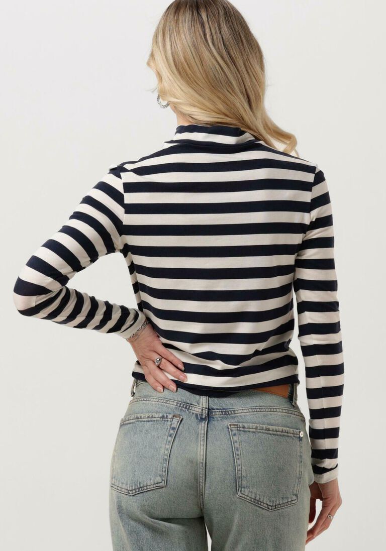 SCOTCH & SODA donkerblauwe scotch & soda  all over printed long sleeved t-shirt