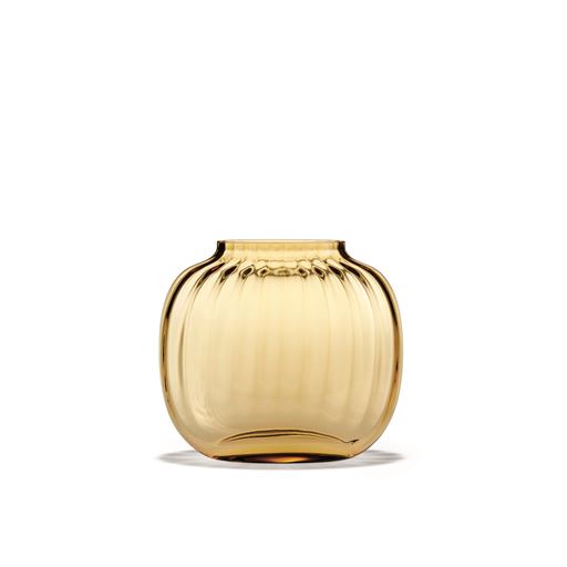 Holmegaard Primula Oval Vase, Amber, 12,5 cm