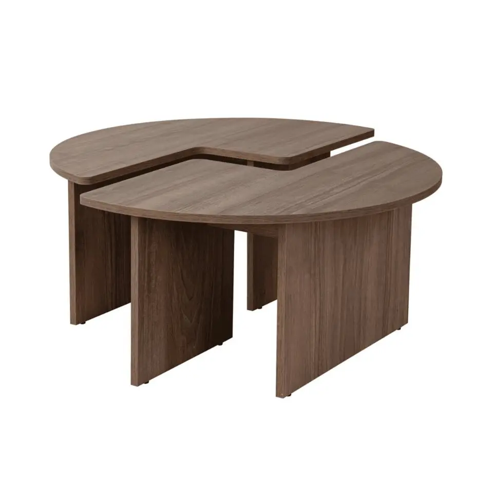 CALICOSY - Set van 2 salontafels MOIRA - 90x90x41 cm