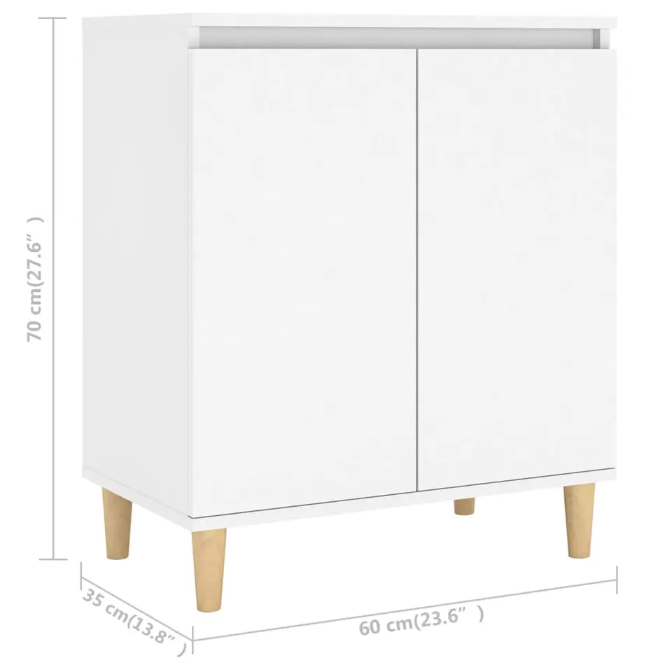 vidaXL - Dressoir - Wit - Bewerkt hout