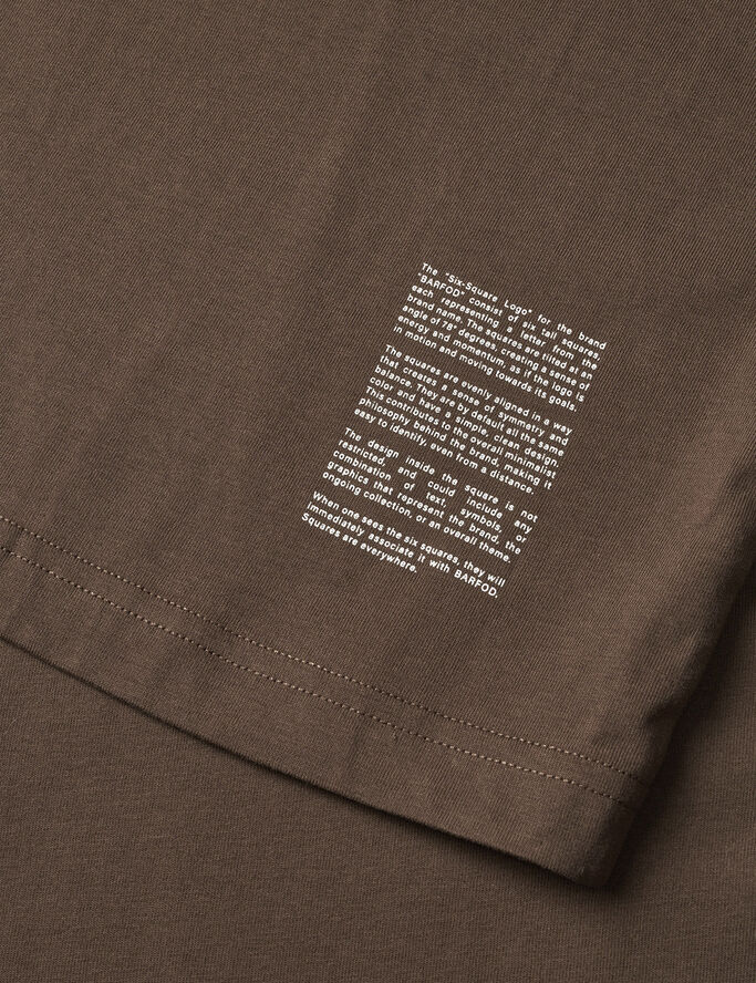 Barfod Squares short sleeve t-shirt Organic Hot fudge