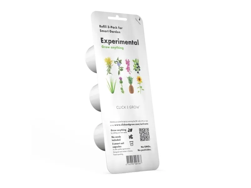 Click & Grow Experimental, Prydplante, Genopfyldning, 18 - 35 °C, 3 stk