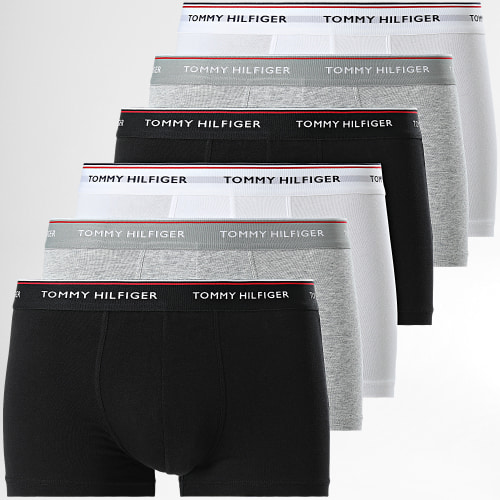 Lot De 6 Boxers 3841 Noir Gris Chiné Blanc