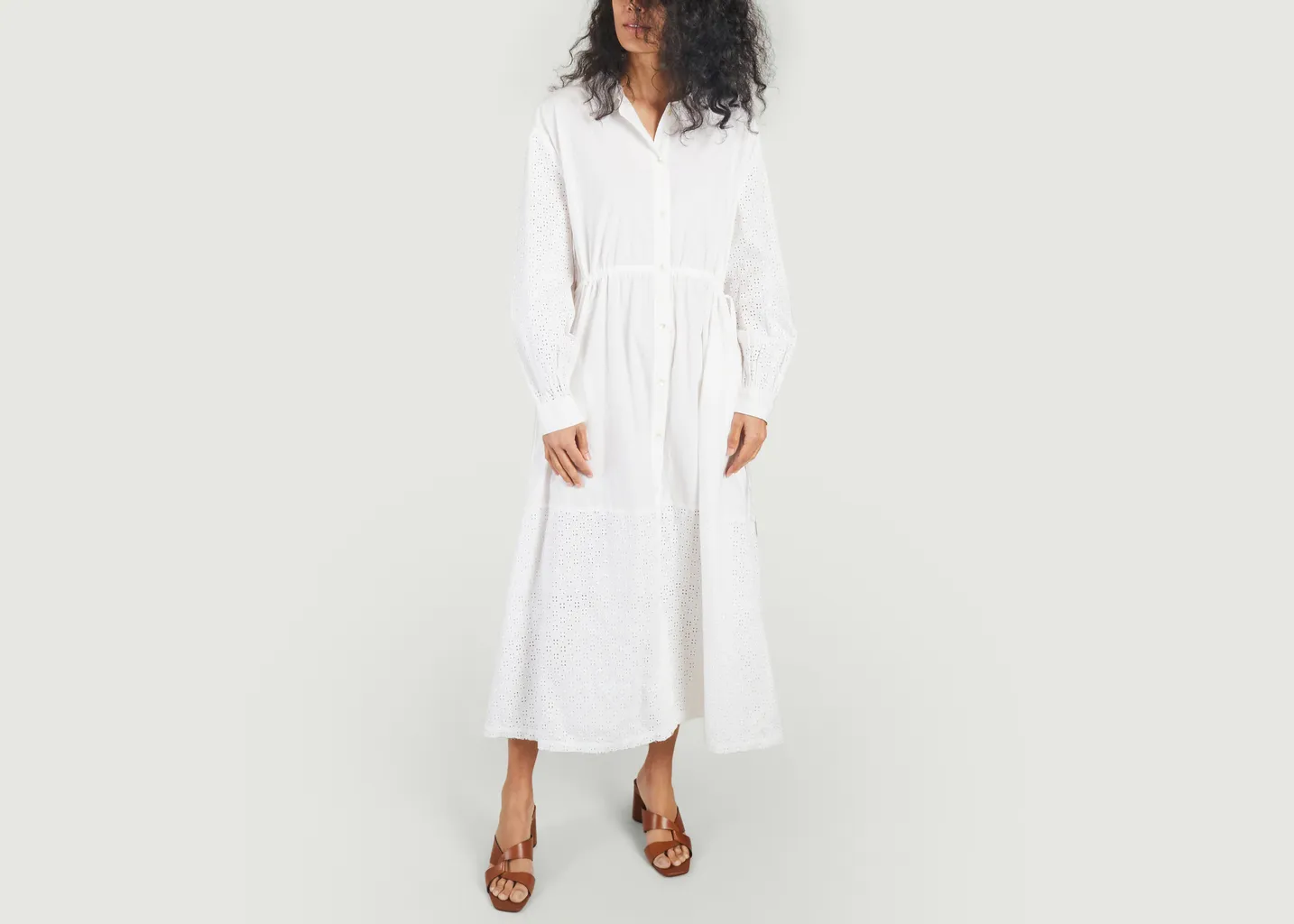 Robe-chemise longue en coton Ava Skall Studio