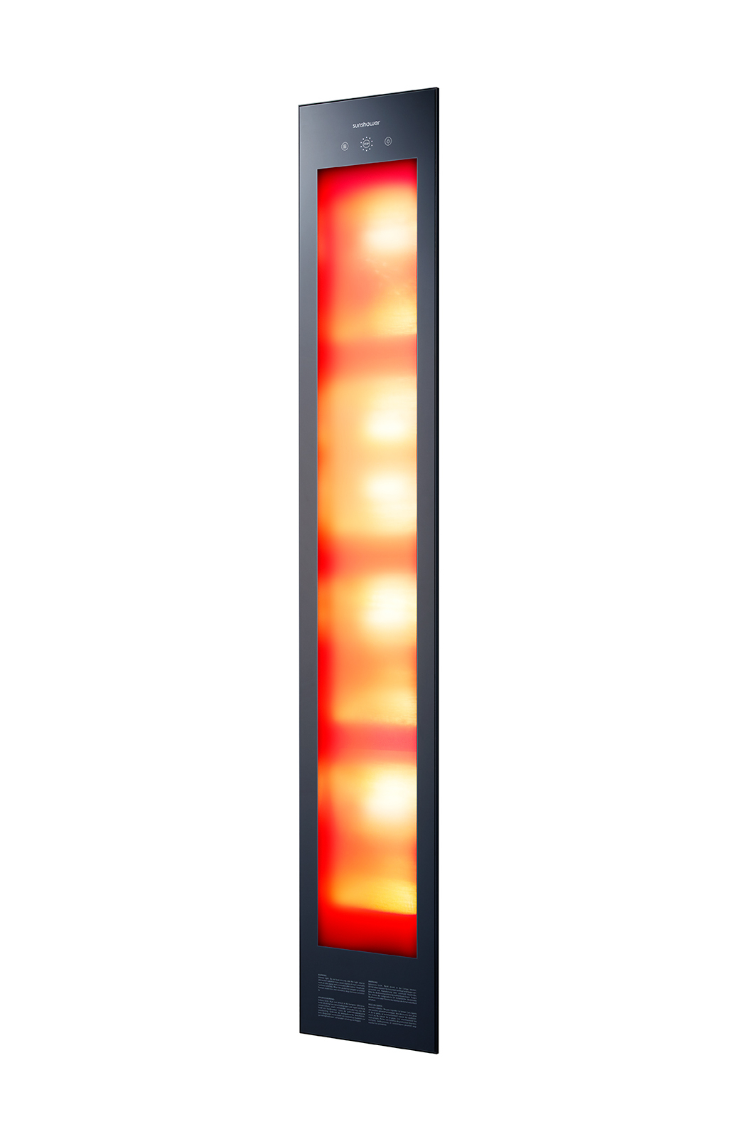 Sunshower Deluxe BLACK inbouw infrarood en UV lamp 187x32x17cm