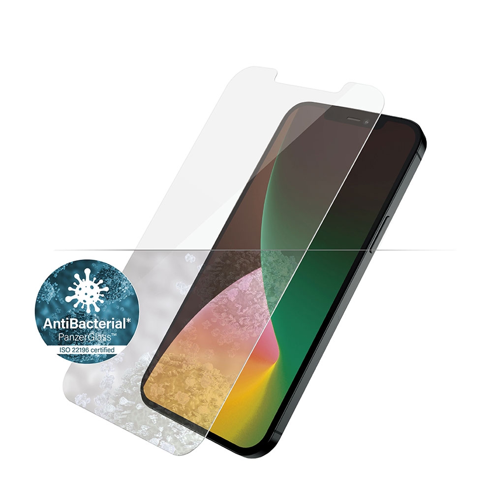 iPhone 12 / iPhone 12 Pro Antibakterielle Panzer Glas Displayschutz Case Friendly (2708)