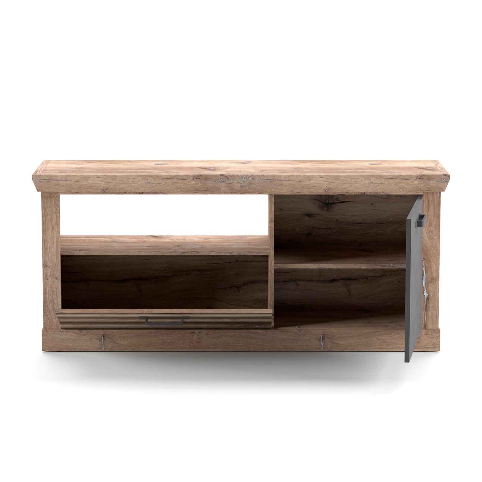 Lowboard PORTUM - Flagstaff Eiche-anthrazit - 150 cm breit
