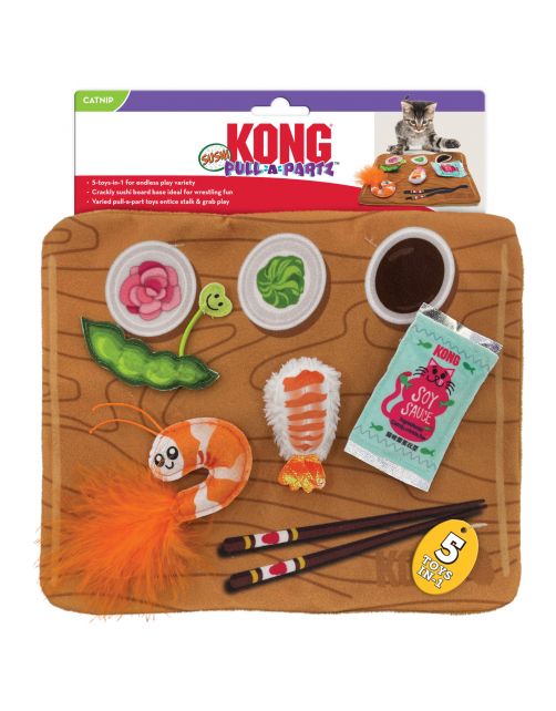 Kong Pull-A-Partz Sushi - Kattenspeelgoed - One Size
