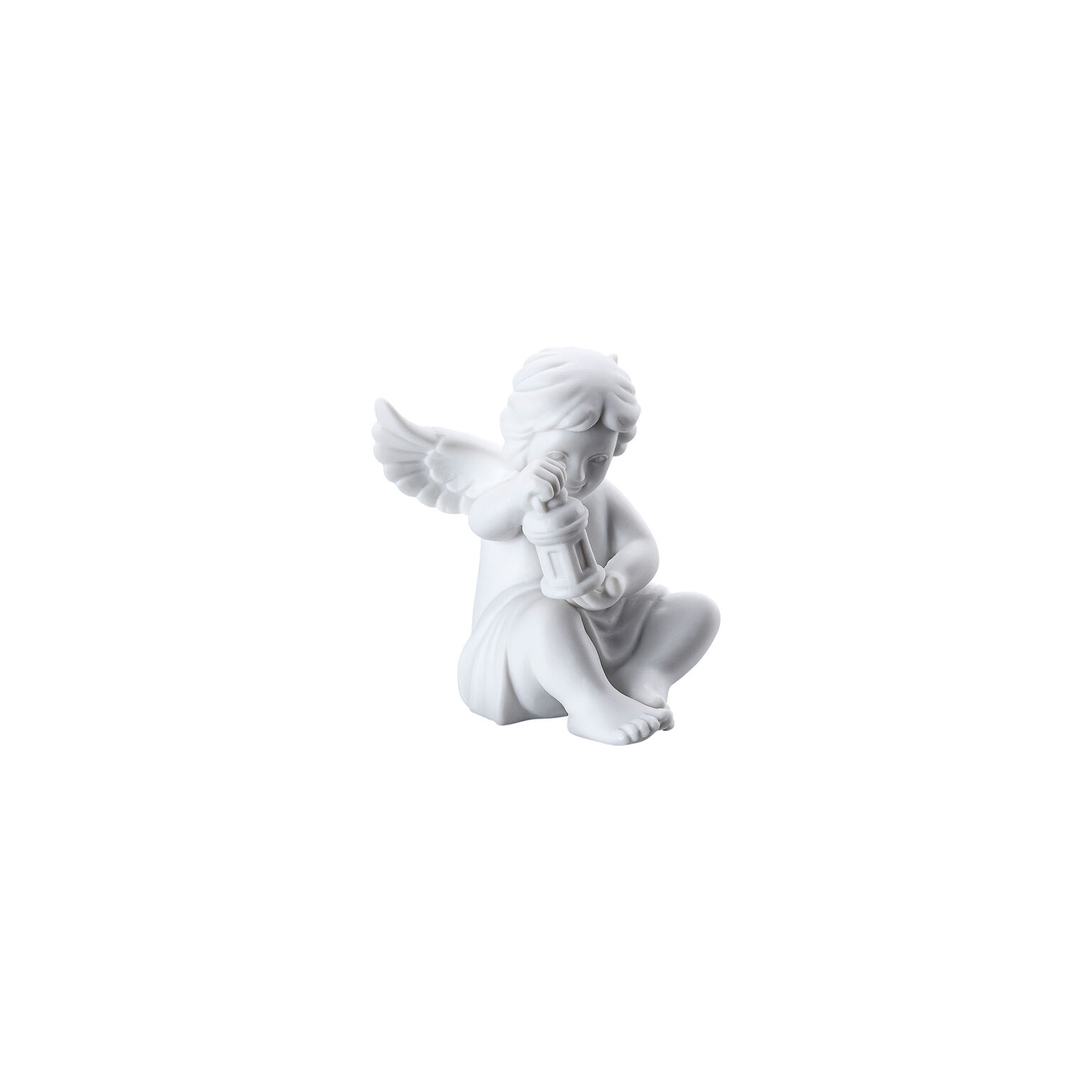 Angels Weiss matt Engel mit Laterne