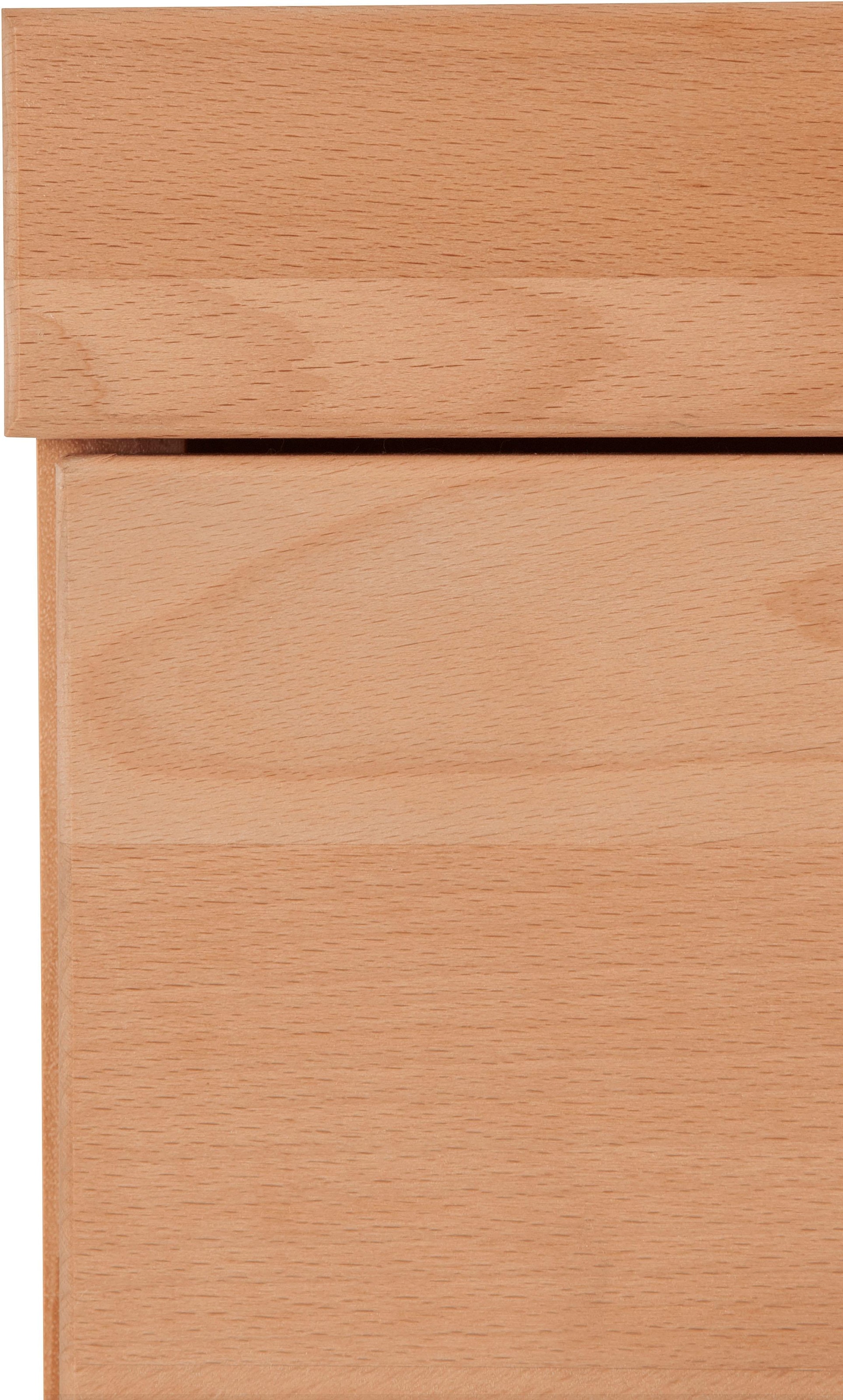 Home affaire Lowboard »Ribe,180cm breit, Fronten Massivholz,6 Fächer,Kabeldurchführung« Korpus Holzwerkstoff,Glaseinsatz aus gehärtetem Glas,Böden versetzbar
