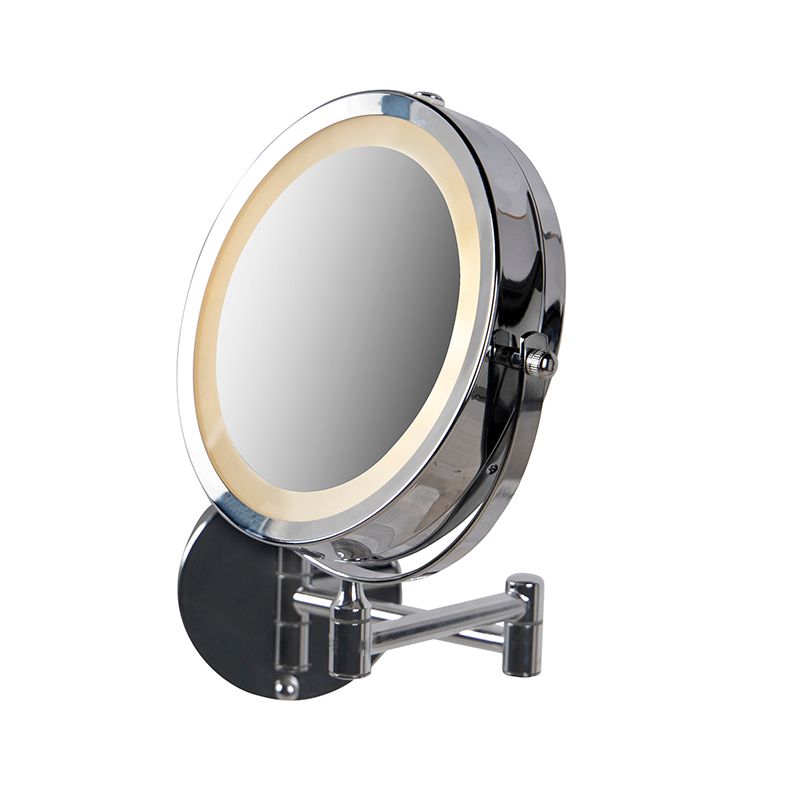 Design wandspiegel chroom incl. LED dim to warm verstelbaar IP44 - Vicino