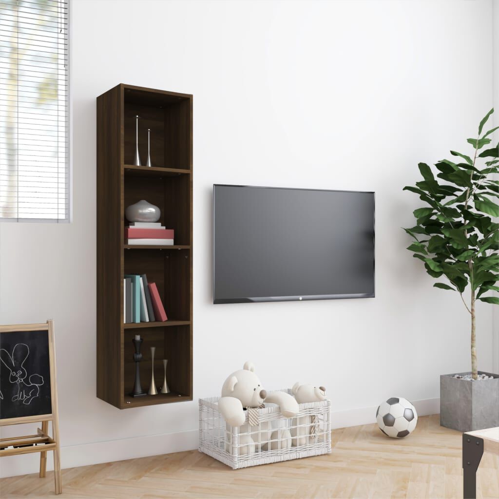vidaXL Boekenkast/TV-meubel Bruin Eiken 143x30x36 cm