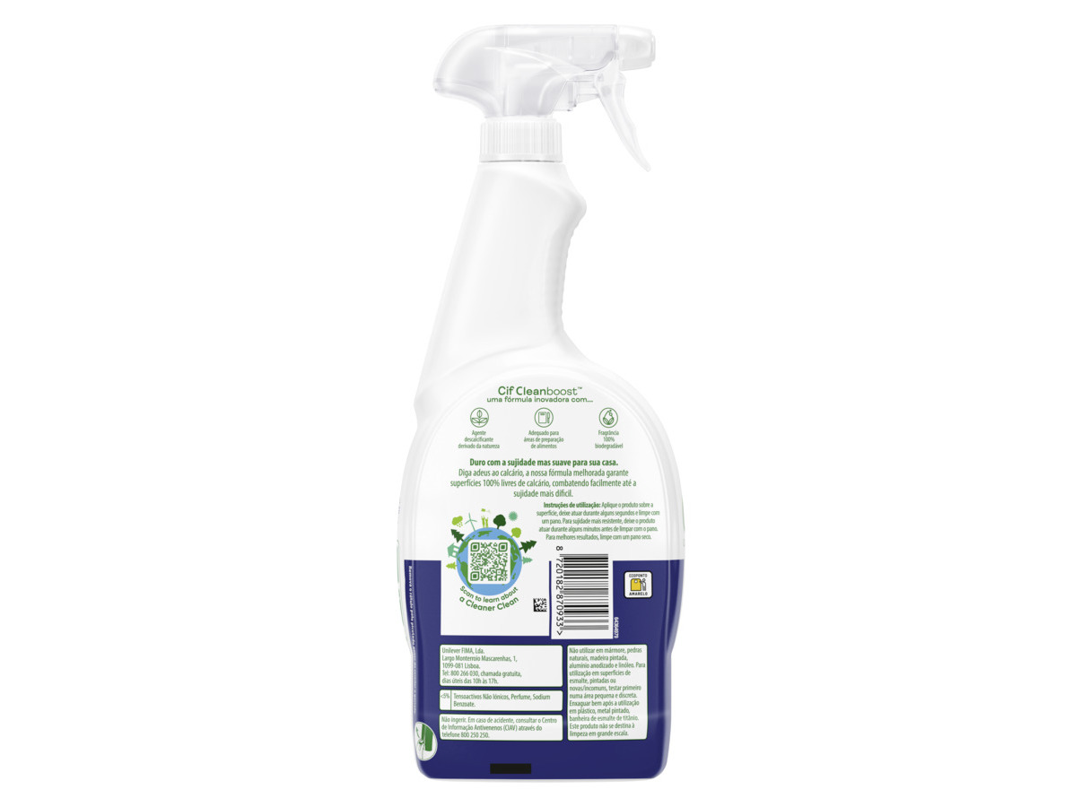 DETERGENTE CIF LIMPEZA SPRAY CASA DE BANHO 750ML
