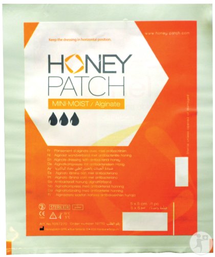 Honeypatch Mini-Moist-Alginate Pansement D'Alginate Avec Miel Antibactérien 5x5cm Pièce 1