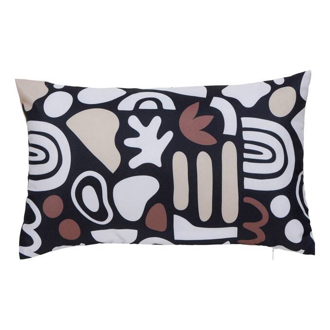 Housse de coussin d'extérieur rectangulaire NOLAN Noir