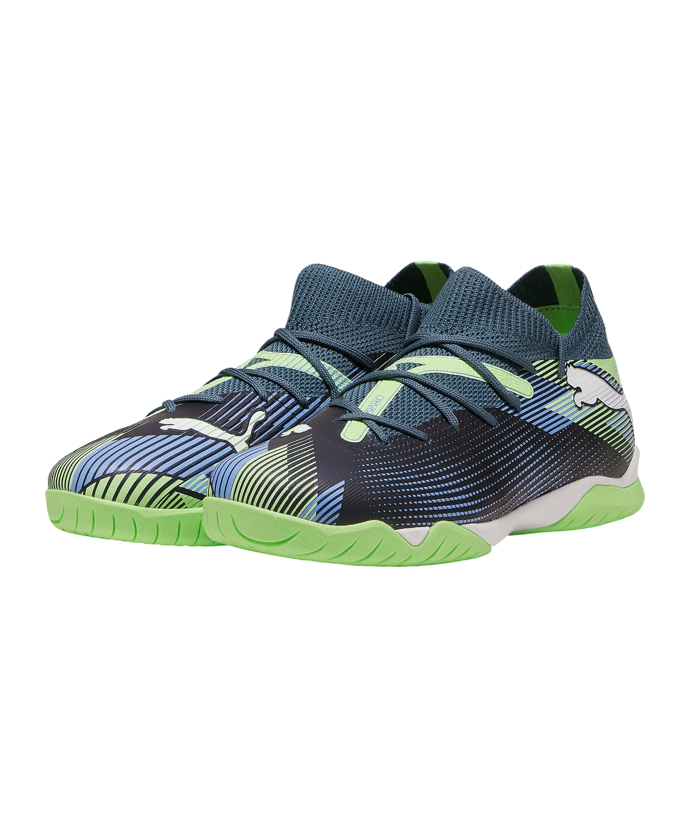 PUMA FUTURE 7 Match + Mid IN Lights Out Jr Kids Grau Weiss F03