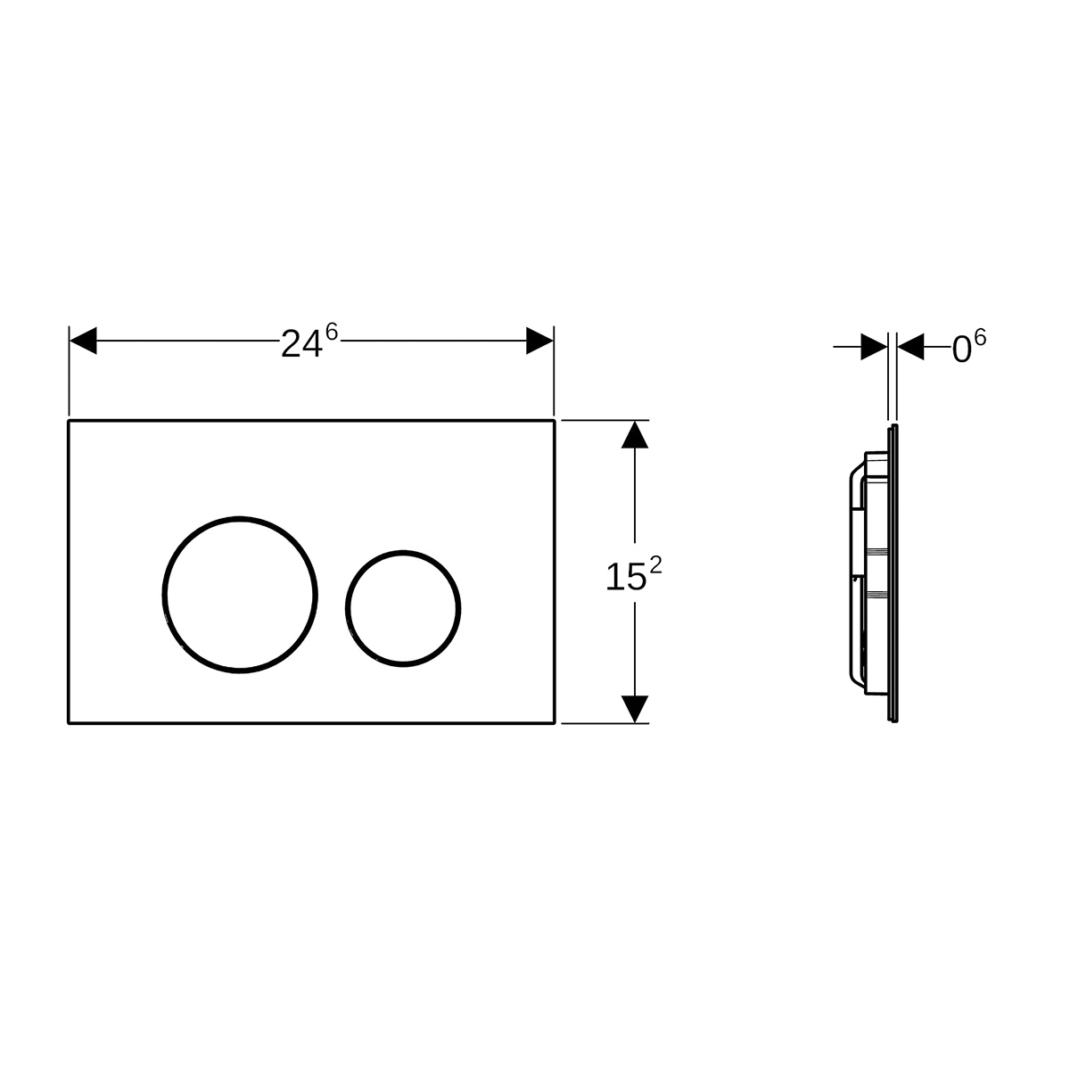 Geberit Sigma40 Round drukplaat lava