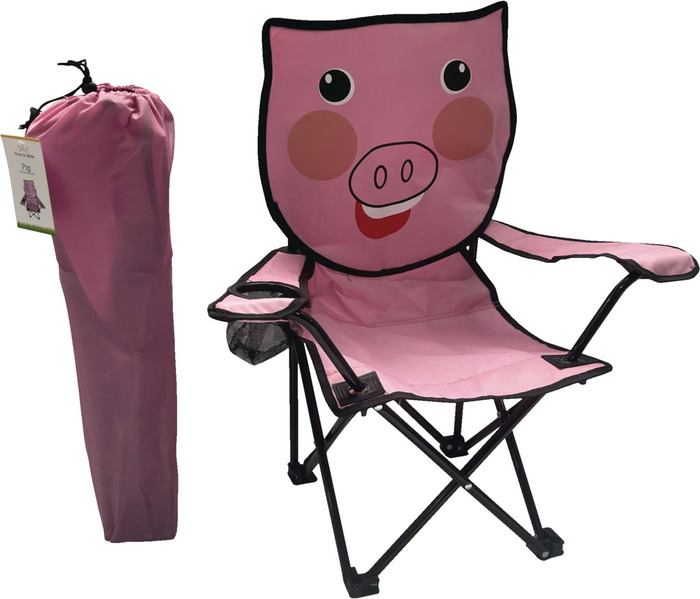 Børnecampingstol gris 35 x 35 x 62 cm - Sunlife