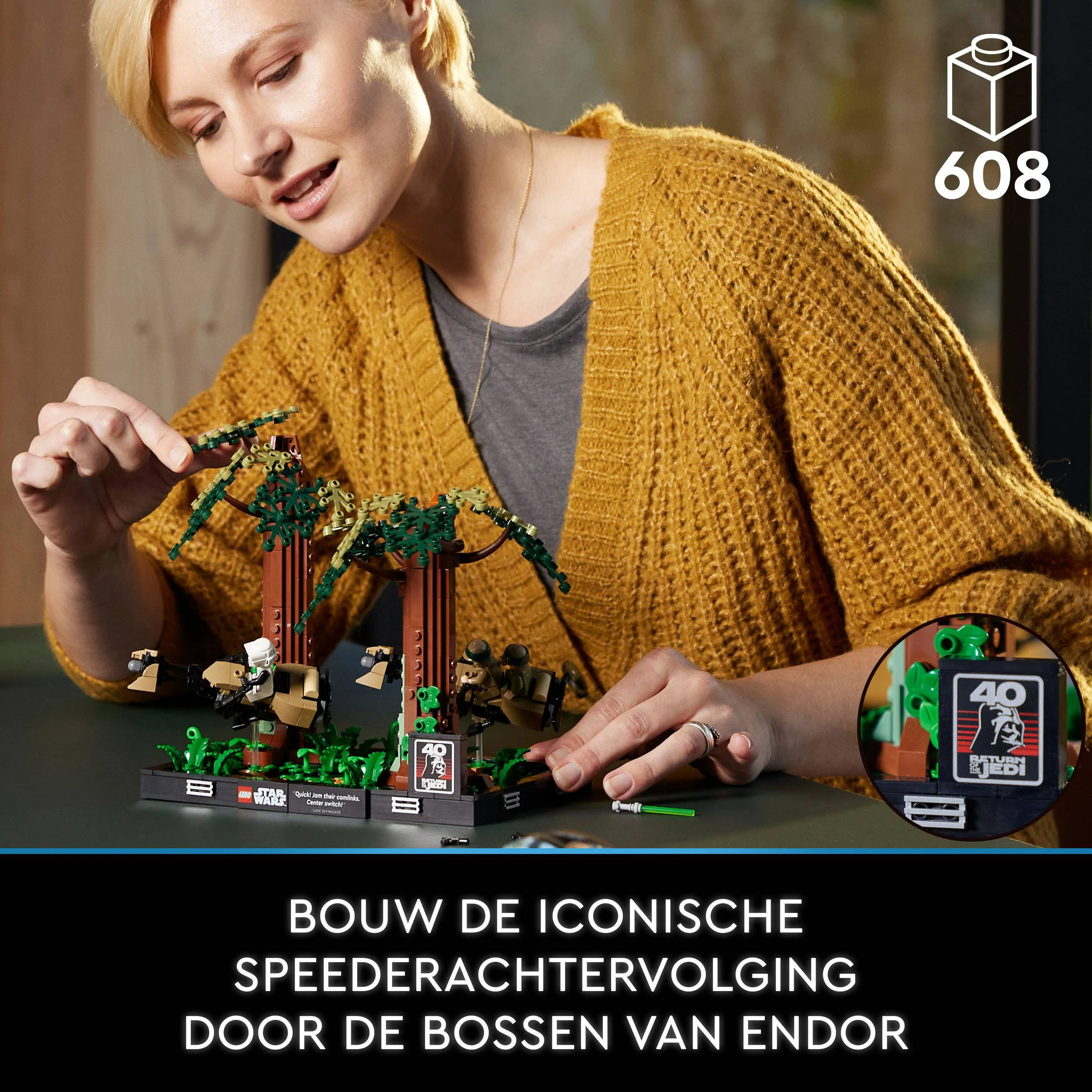 LEGO Endor™ speederachtervolging diorama 75353