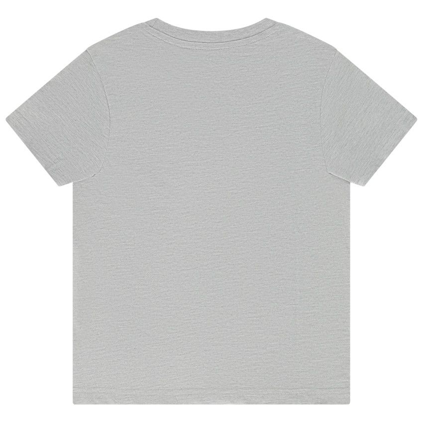 T-shirt manches courtes en jersey avec print pour garçon - Gris chiné