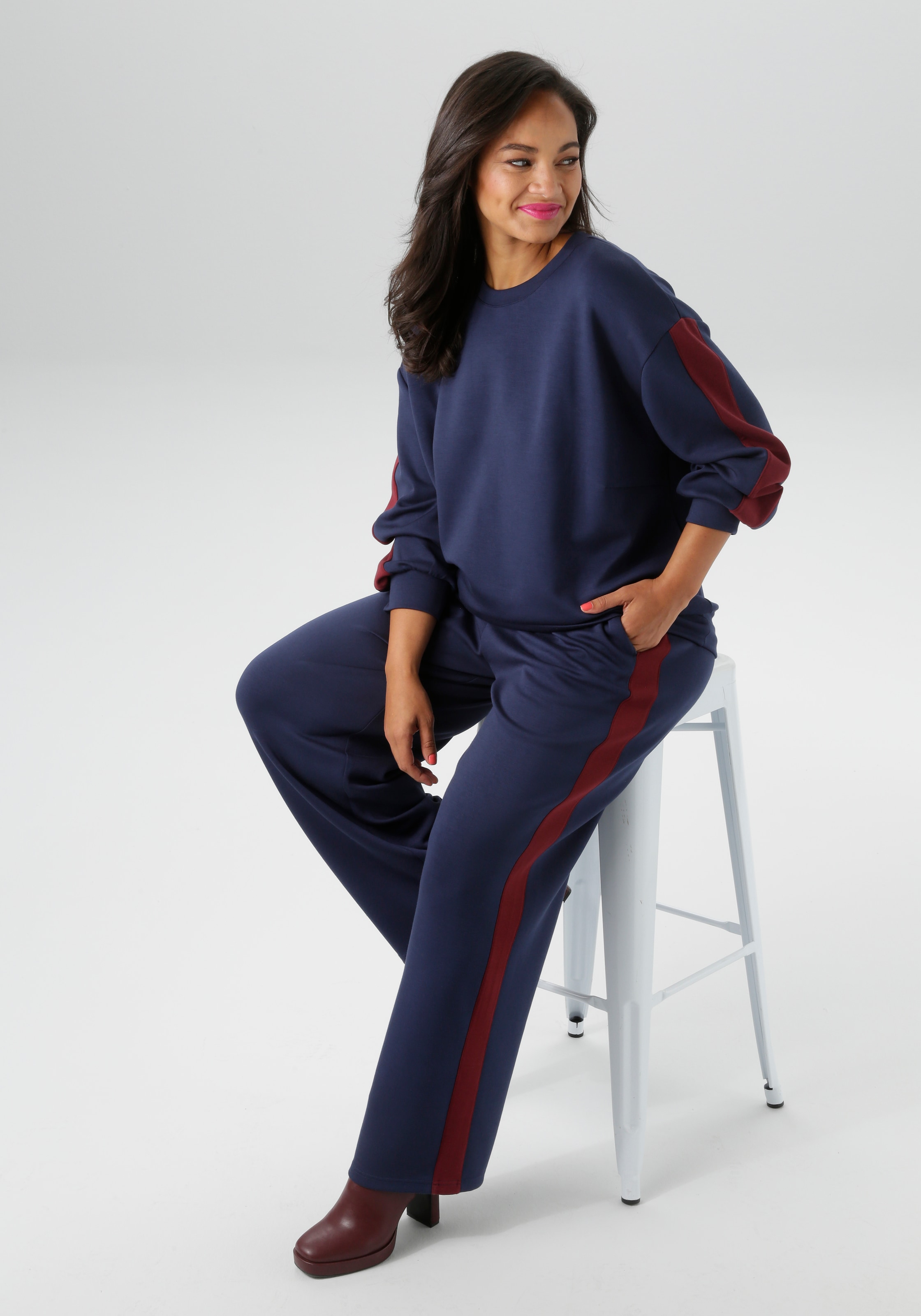 Aniston PLUS Sweathose  aus super weichen, elastischen Jersey-Qualität - NEUE KOLLEKTION
