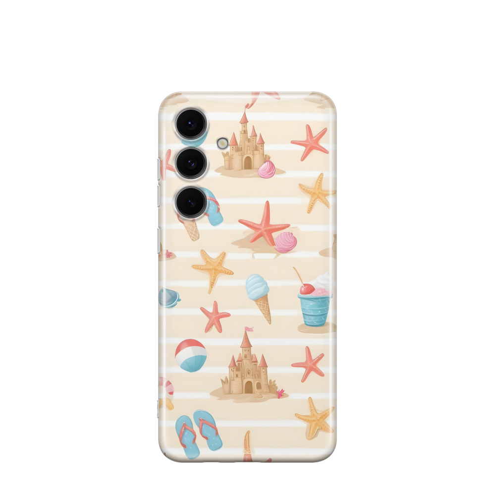 Samsung Galaxy S24 FE Gummi Hülle Sandburg - Braun