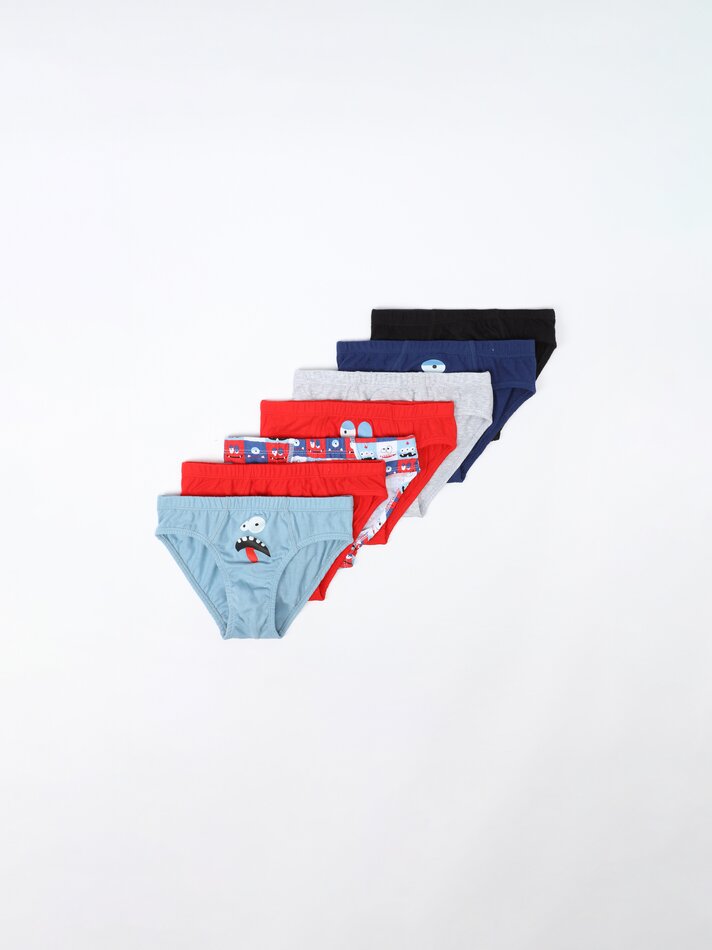 Pacote com 7 cuecas boxer de monstros - Sortidas
