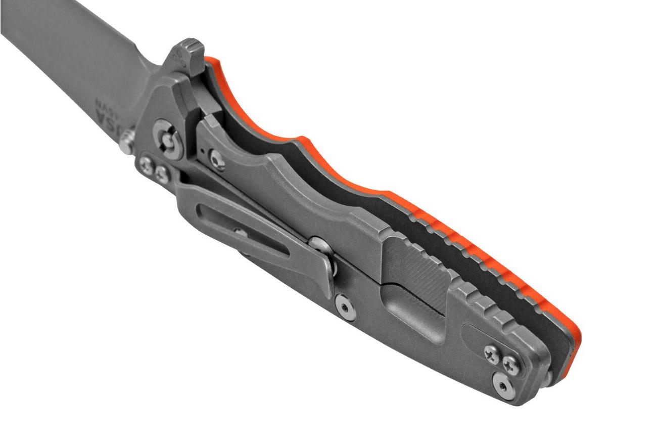Rick Hinderer Eklipse 3.5” Spearpoint S45VN, Working Finish, Orange G10, zakmes
