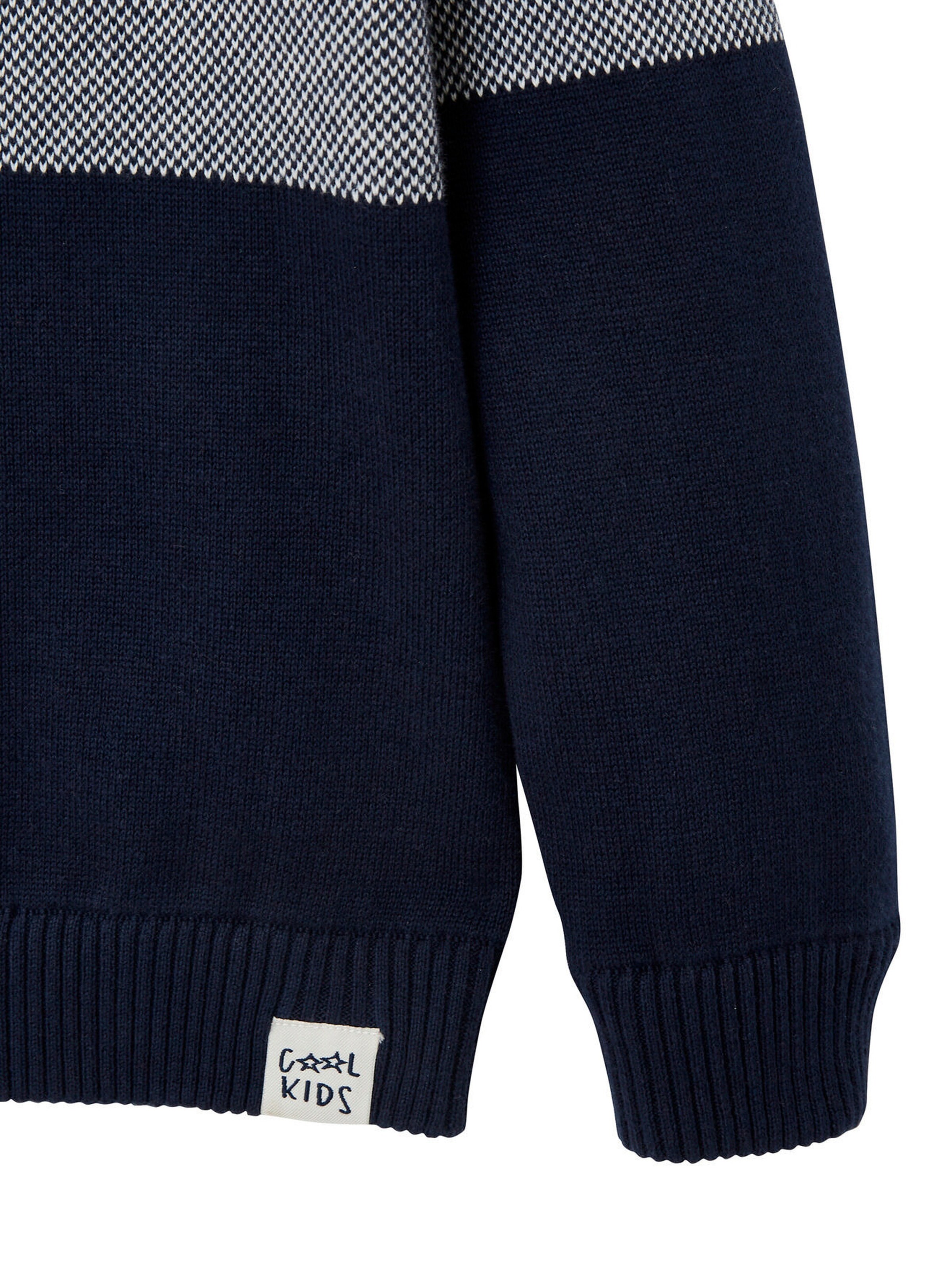Vertbaudet Jungen Pullover mit Kragen nachtblau