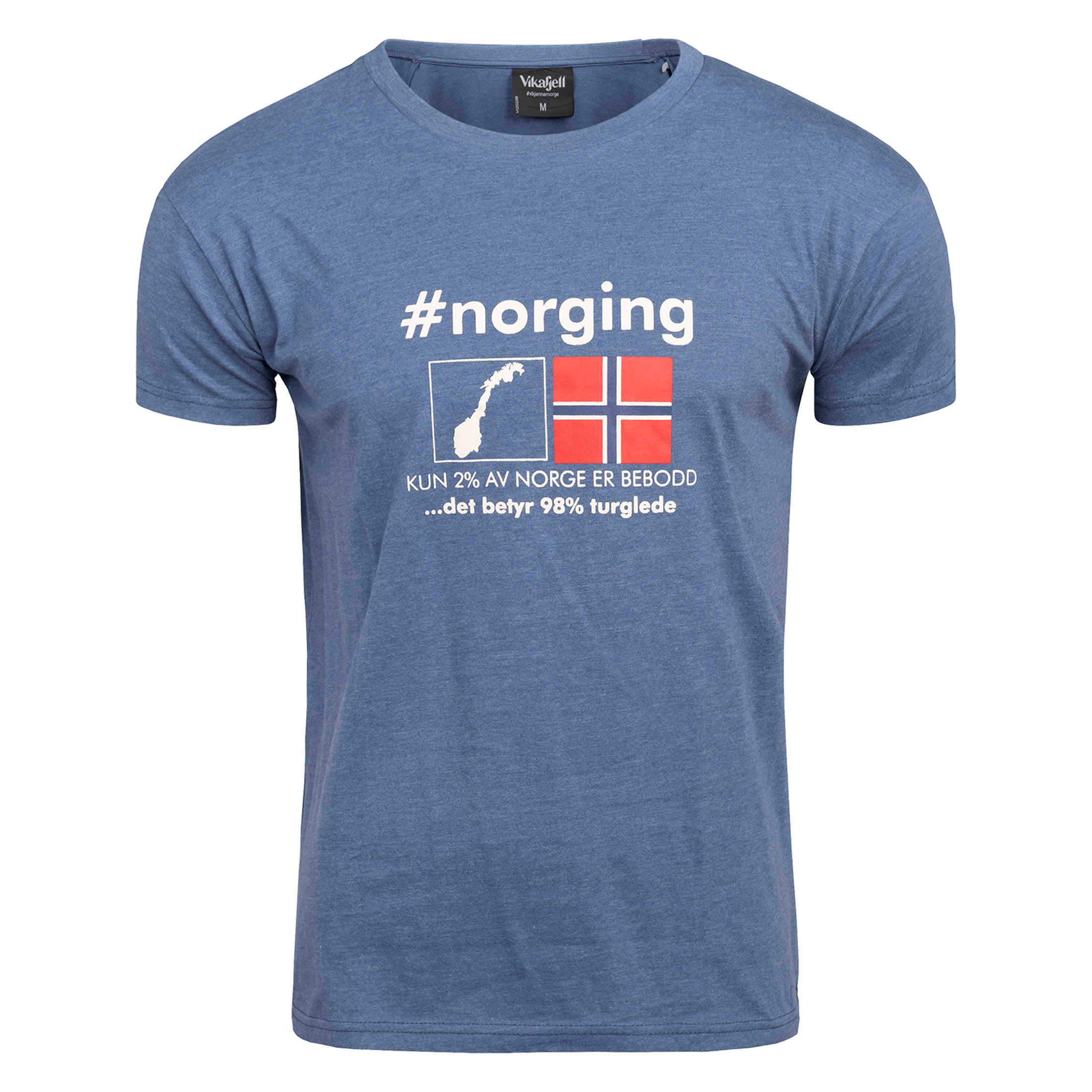 Vikafjell Morgedal #norging T-skjorte Herre - Fritid og bomull