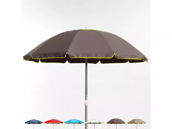 Parasol de plage 220 cm coupe-vent professionnel anti UV OmbraX
