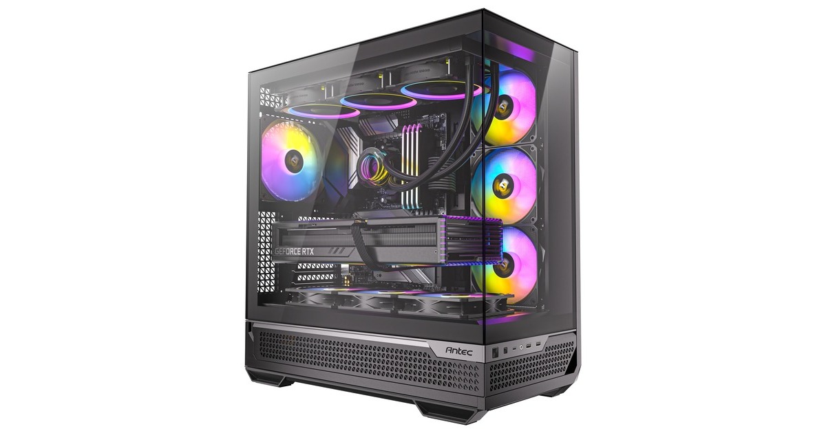 AntecC7 ARGB midi tower behuizing  (Zwart | 2x USB-A | 1x USB-C | Tempered Glass)