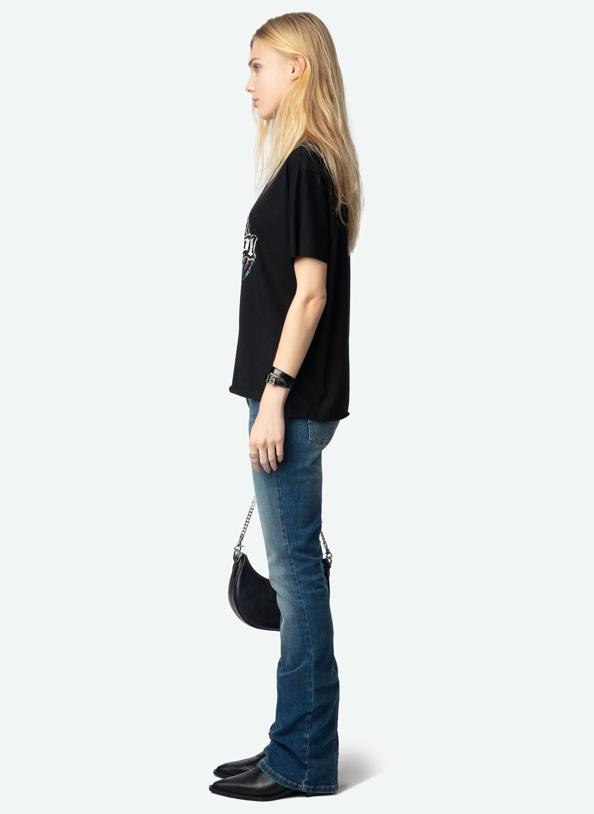 TOMMER - Tee-shirt imprimé en coton bio | Noir