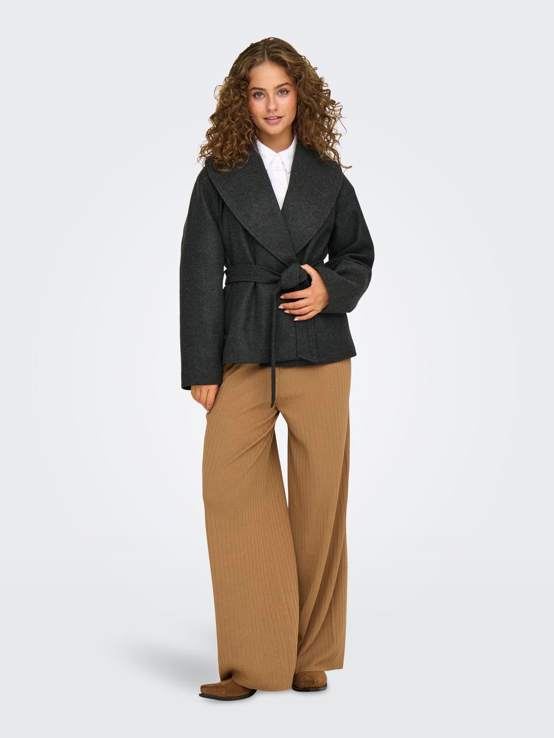 ONLAUGUSTA Mantel Dark Grey Melange