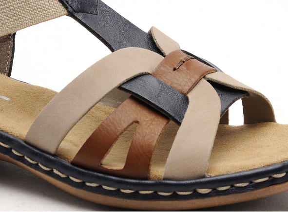 Rieker nu pieds plats femme 65918 bleu