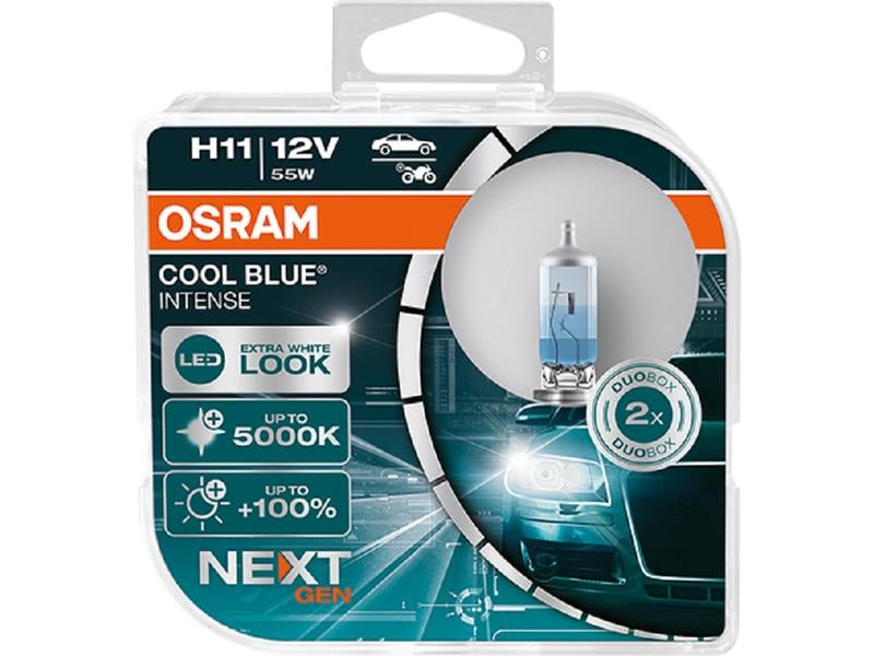 OSRAM Cool Blue Intense NextGen H11 PGJ19-2 Motorrad/PKW 12 V Halogen-Scheinwerferlampen