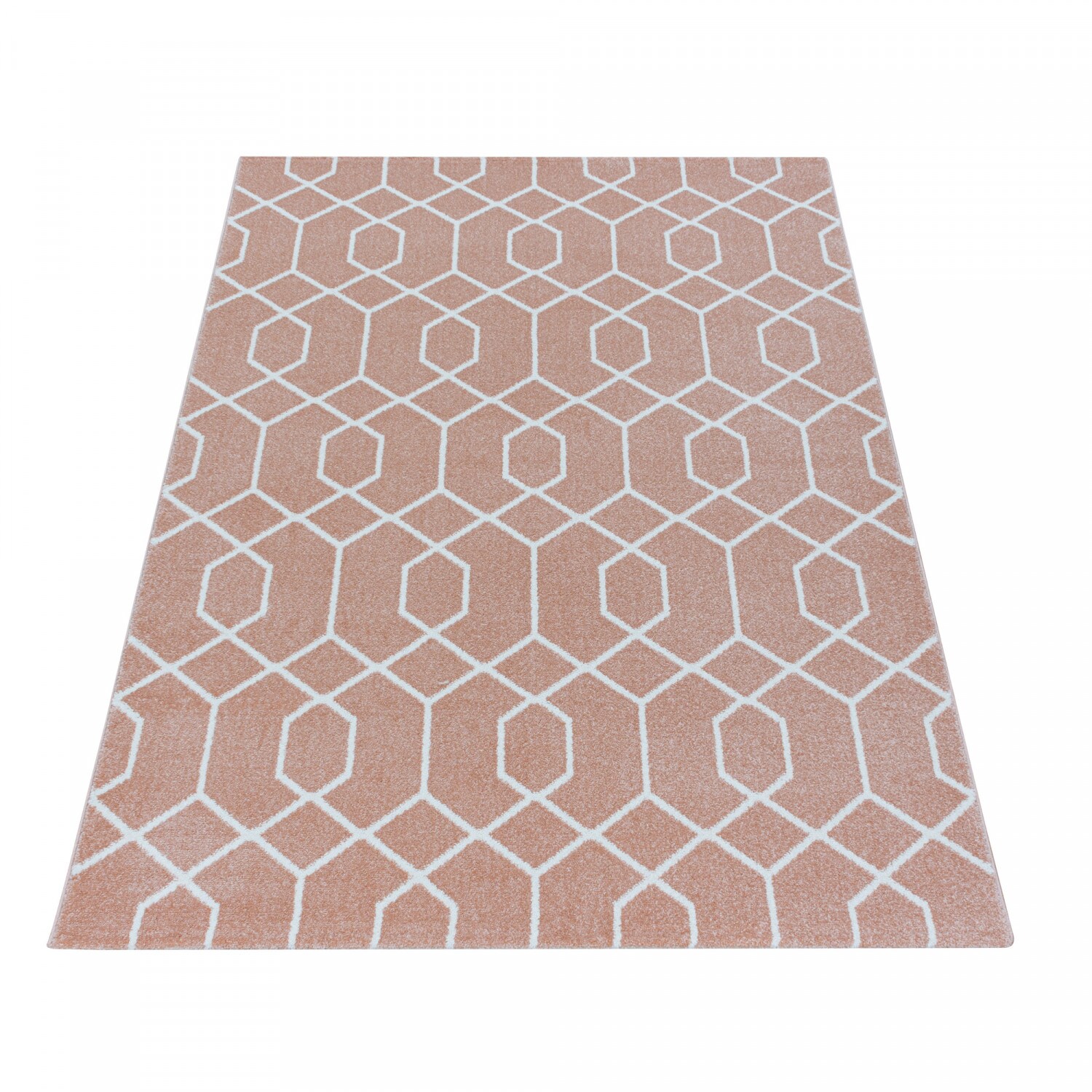 Designer Kurzflor Teppich modern design Wohnzimmer meliert kariert Höhe 10 mm
