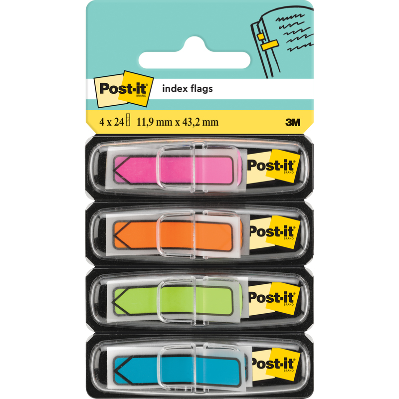 Post-it Index Marker Pfeil, 11.9 x 43.2 mm, 4 x 24 Blatt