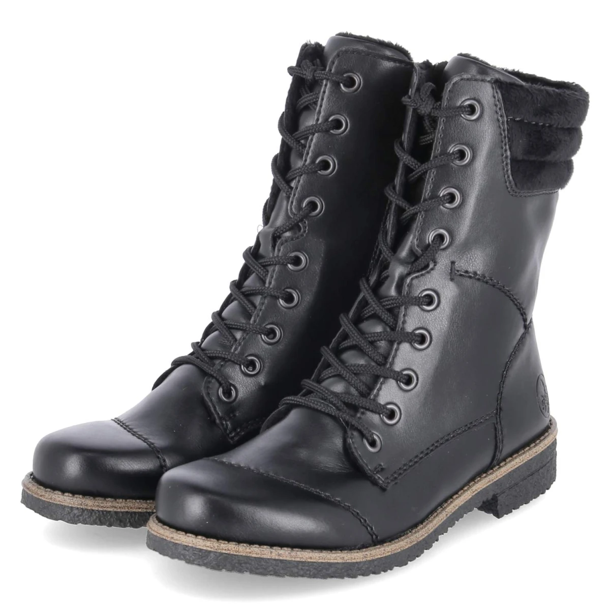 RiekerSchnürstiefeletten - schwarz/schwarz