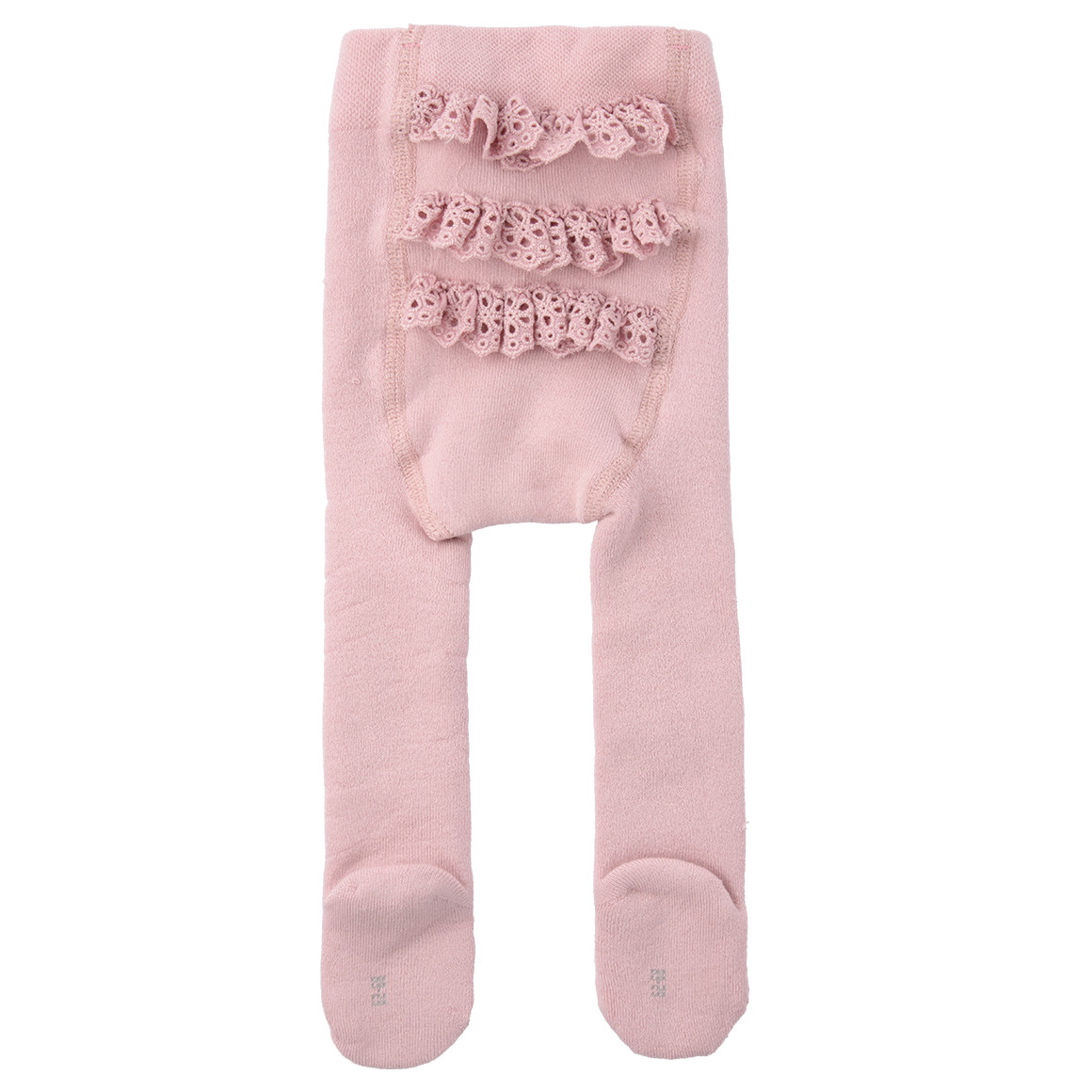 Topomini Pure Collection Baby Frottee-Strumpfhose mit Spitze rosa