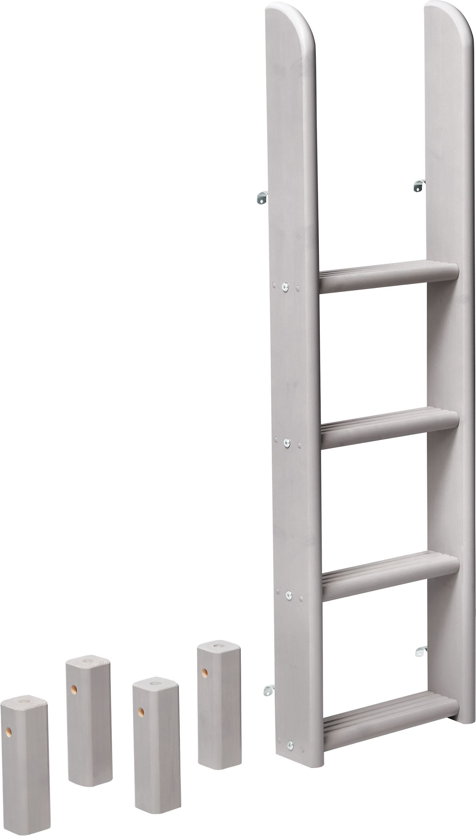 Flexa CLASSIC Leiter gerade Etagenbett - Grau / B: 41.0 cm x T: 11.0 cm x H: 131.0 cm