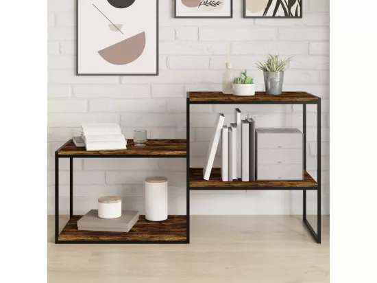 Étagères murales 4 pcs chêne fumé 60x50x1,5cm bois d'ingénierie